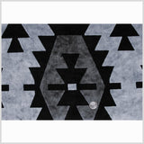 Black Geometric Velvet
