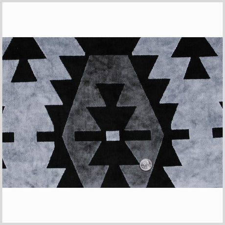 Black Geometric Velvet