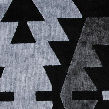 Black Geometric Velvet