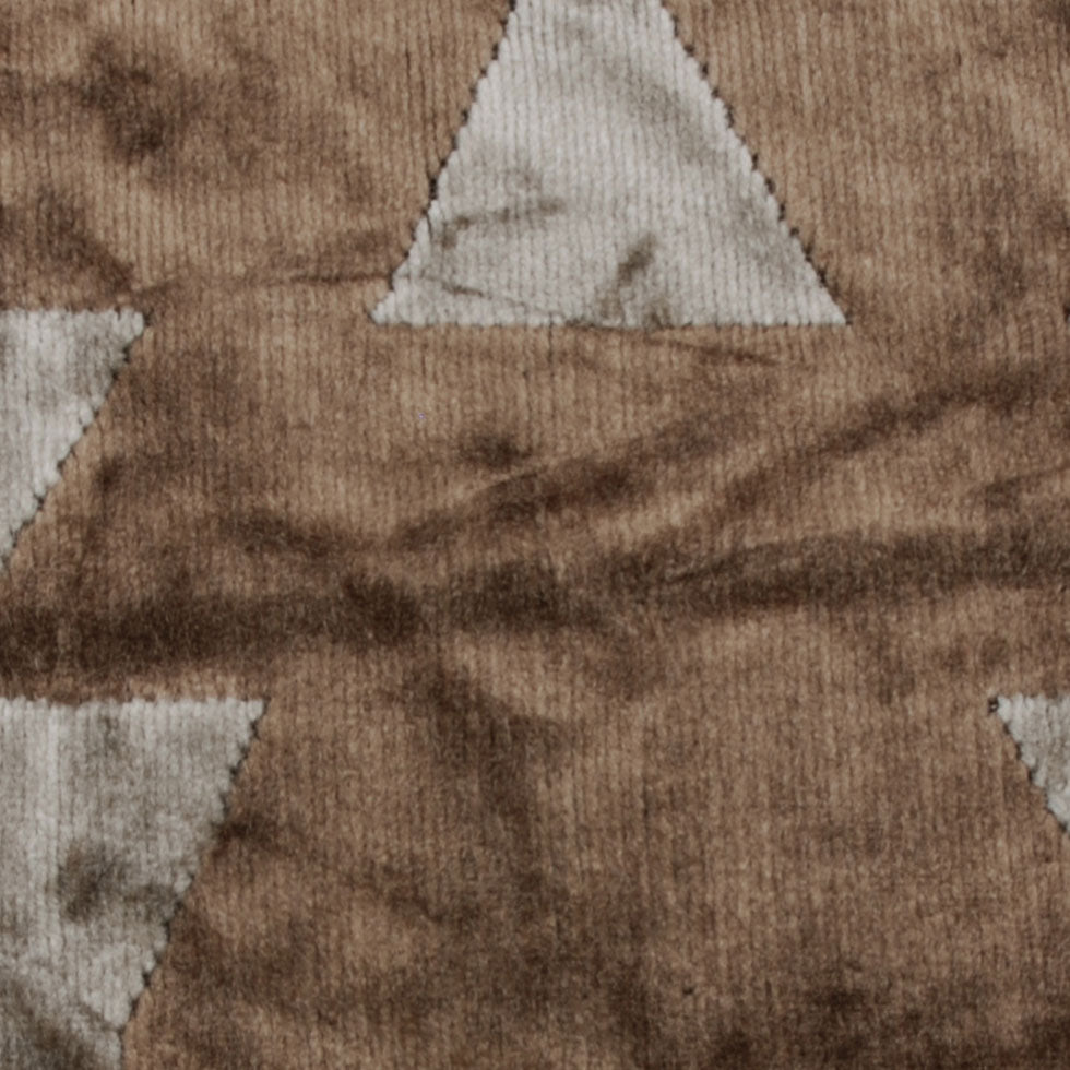 Brown Geometric Velvet