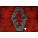 Red Geometric Velvet