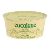 Cocojune Dairy-Free Lemon Elderflower Coconut Cultured Yogurt Alternative 4 oz. - 12/Case
