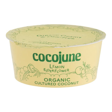 Cocojune Dairy-Free Lemon Elderflower Coconut Cultured Yogurt Alternative 4 oz. - 12/Case