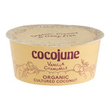 Cocojune Dairy-Free Vanilla Chamomile Coconut Cultured Yogurt Alternative 4 oz. - 12/Case