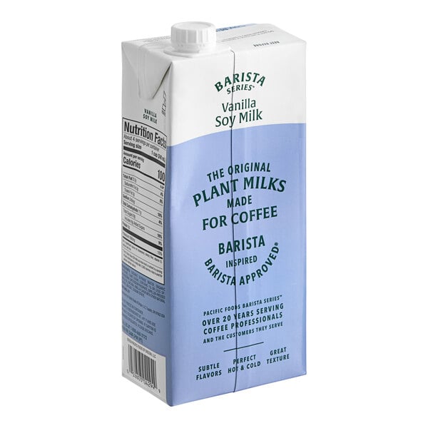 Pacific Foods Barista Series Vanilla Soy Milk 32 fl. oz. - 12/Case