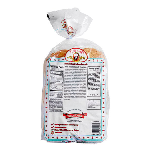 Turano Frozen Hamburger Bun 1.95 oz. - 96/Case