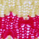 Chartreuse and Raspberry Blended Wool Crochet Knit