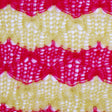 Chartreuse and Raspberry Blended Wool Crochet Knit