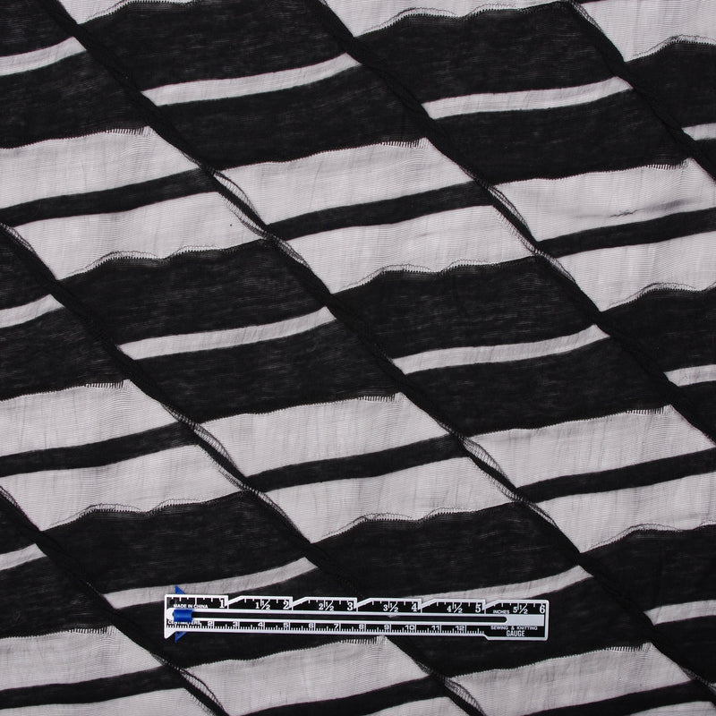 Black Rayon-Silk Novelty Knit
