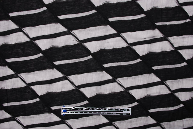 Black Rayon-Silk Novelty Knit