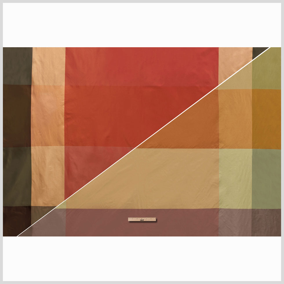 Gold, Taupe & Orange Armani Silk Taffeta