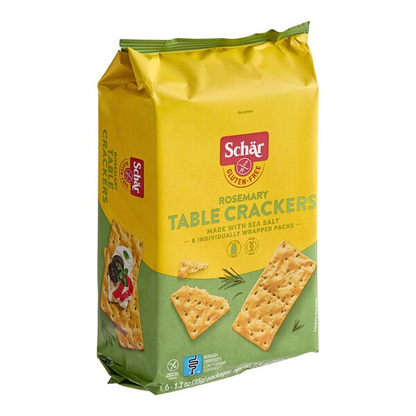 Schar Gluten-Free Rosemary Table Crackers 7.4 oz. - 5/Case