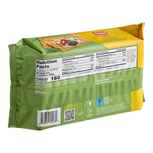 Schar Gluten-Free Rosemary Table Crackers 7.4 oz. - 5/Case