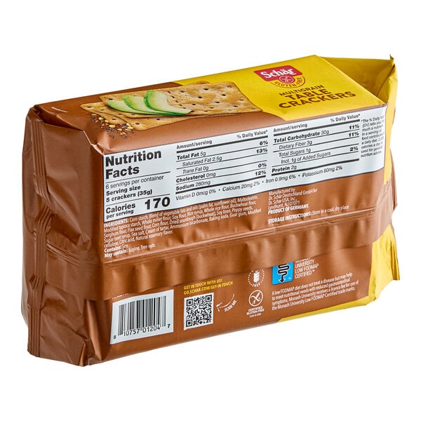 Schar Gluten-Free Multigrain Table Crackers 7.4 oz. - 5/Case