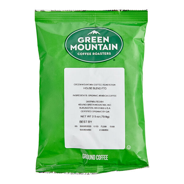 Green Mountain Coffee Roasters House Blend Coffee Packet 2.5 oz. - 50/Case