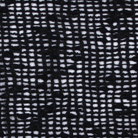 Italian Black Peekaboo Wool Blend