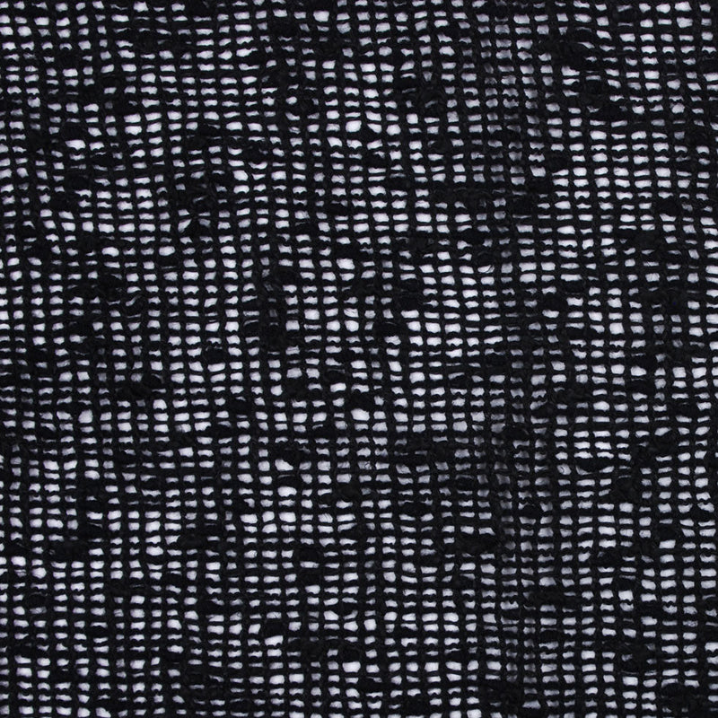Italian Black Peekaboo Wool Blend
