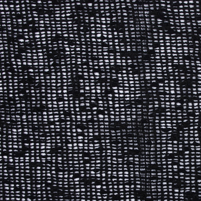 Italian Black Peekaboo Wool Blend