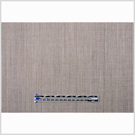 Italian Semi-Sheer Plaid Textural Wool Woven