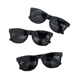5 1/2" Adults Black Plastic Nomad Sunglasses - 12 Pc.