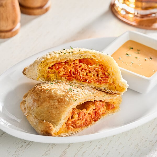 Grand Prairie Pepperoni Pizza Calzone 7 oz. - 12/Case