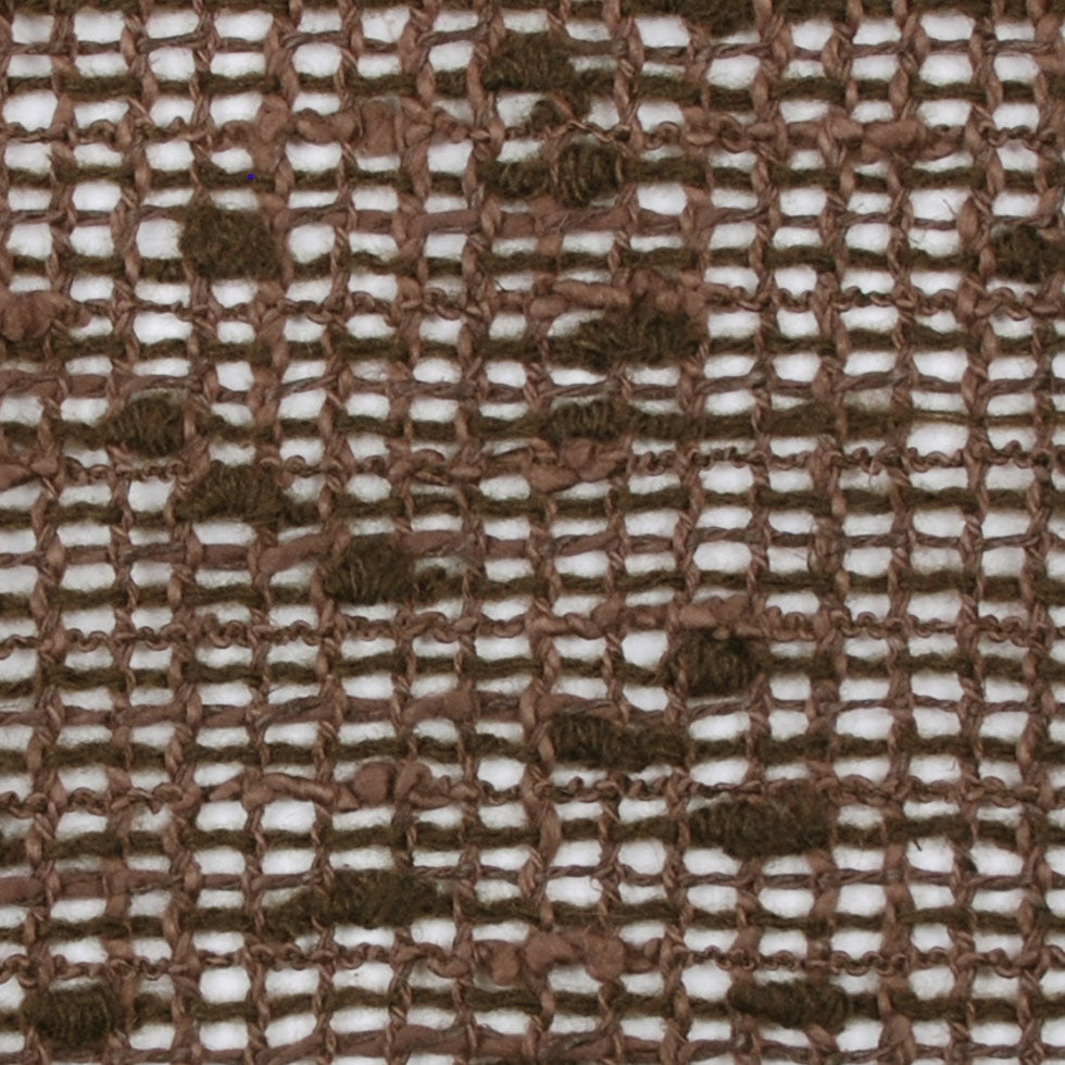 Italian Brown and Olive Wool Blend Netting