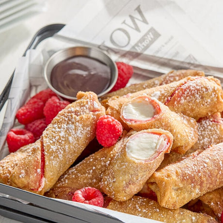 Finger Food Products Raspberry Cheesecake Dessert Log Egg Roll 2 oz. - 72/Case