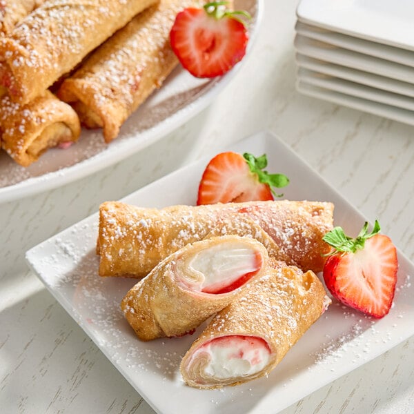 Finger Food Products Strawberry Cheesecake Dessert Log Egg Roll 2 oz. - 72/Case