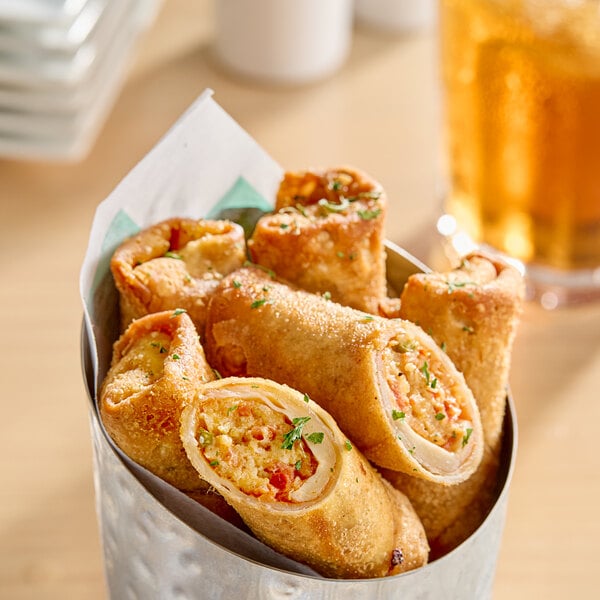Finger Food Products Supreme Pizza Log Egg Roll 2 oz. - 72/Case