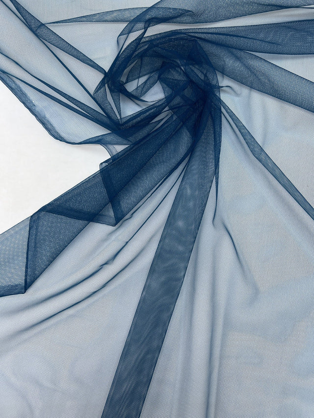 Polyester Stretch Mesh Blue