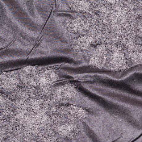 Italian Black/Gray Floral Novelty Wool Blend