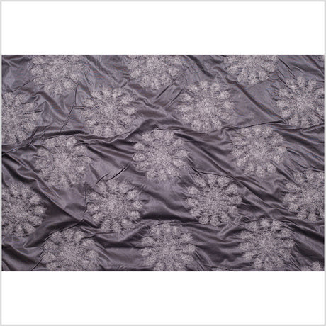 Italian Black/Gray Floral Novelty Wool Blend