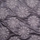 Italian Black/Gray Floral Novelty Wool Blend