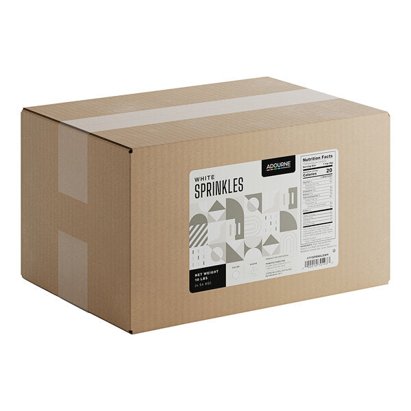 Adourne Expressions White Sprinkles 10 lb.