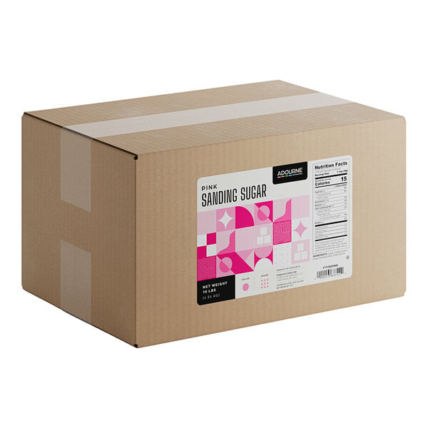 Adourne Expressions Fine Pink Sanding Sugar 10 lb.