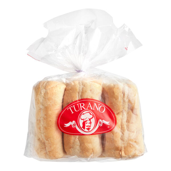Turano Sliced French Roll 6 1/2" - 72/Case