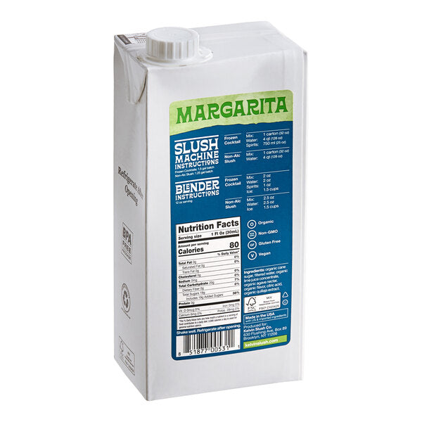 Kelvin Slush Co. Organic Frozen Margarita Cocktail Mix 32 fl. oz. - 6/Case