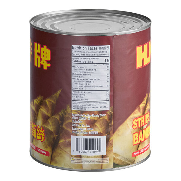 HUNSTY Bamboo Shoot Strips #10 Can - 6/Case