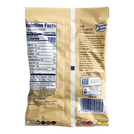 Famous Amos 2 oz. Chocolate Chip Cookie Snack Pack - 60/Case