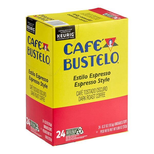 Cafe Bustelo Espresso-Style Coffee Single Serve Keurig® K-Cup® Pods - 96/Case