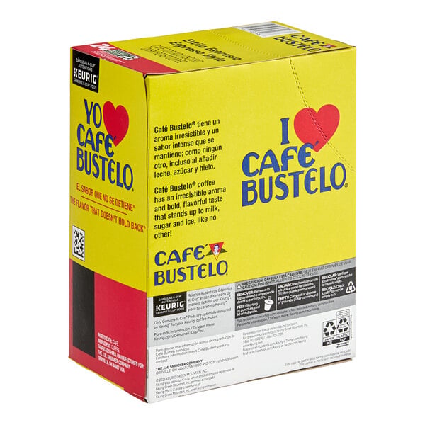 Cafe Bustelo Espresso-Style Coffee Single Serve Keurig® K-Cup® Pods - 96/Case