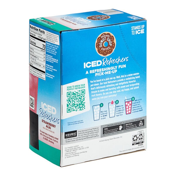 The Original Donut Shop Strawberry Acai Iced Refresher Single Serve Keurig® K-Cup® Pods - 80/Case