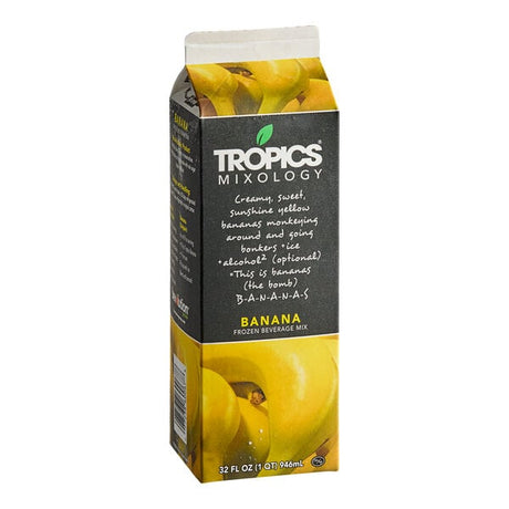 Tropics Mixology Banana Frozen Beverage Mix 32 fl. oz. - 12/Case
