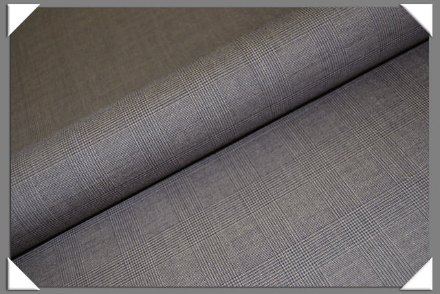 Brown Glen Plaid Wool Fabric - Brown Glen Plaid, 58/60" Width