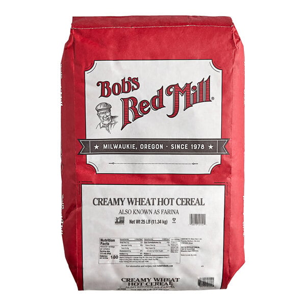 Bob's Red Mill 25 lb. Creamy White Wheat Farina Cereal