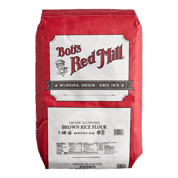 Bob's Red Mill Gluten-Free Organic Brown Rice Flour 25 lb.