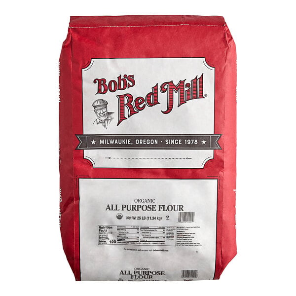 Bob's Red Mill Organic Unbleached All-Purpose Flour 25 lb.