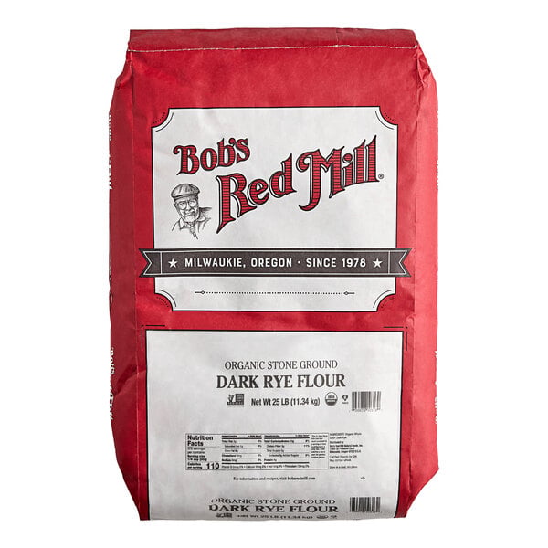 Bob's Red Mill Organic Dark Rye Flour 25 lb.