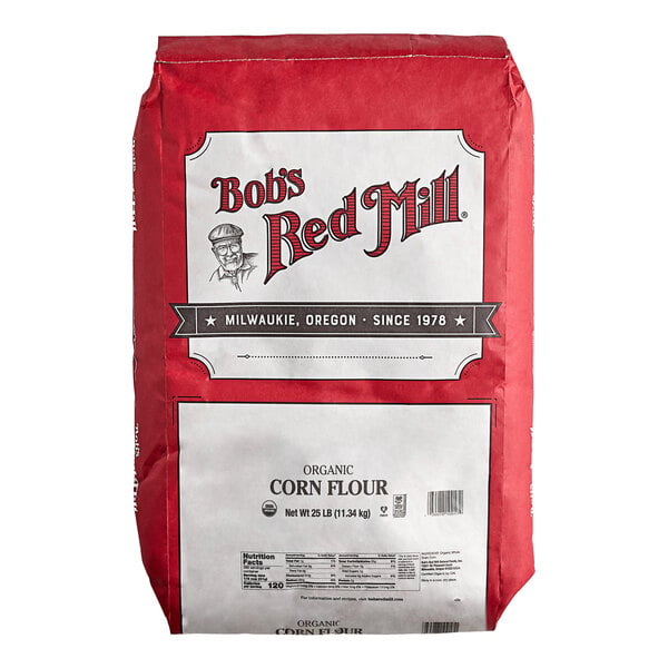 Bob's Red Mill Organic Whole Grain Corn Flour 25 lb.