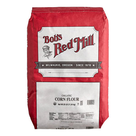 Bob's Red Mill Organic Whole Grain Corn Flour 25 lb.